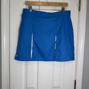 Under Armour Performance Skort Skirt Shorts Womens 10 Tennis Golf Blue Spring